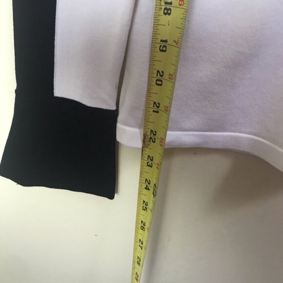Louis Vuitton NEW Sweater Top Flare Sleeve Cuffs Uniform White Black Knit Crew S - Picture 14 of 16